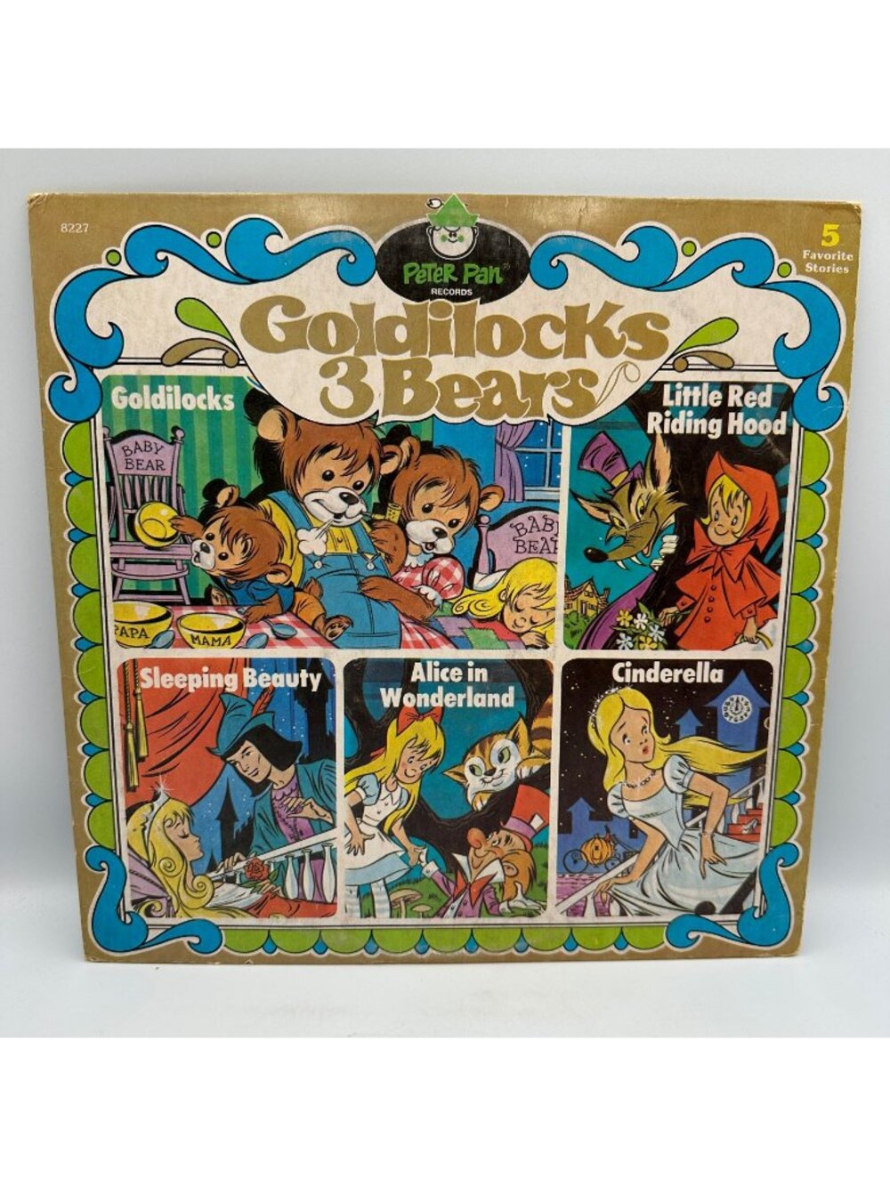 Goldilocks & The 3 Bears 5 Favorite Stories LP Peter Pan Records 33 RPM Vintage